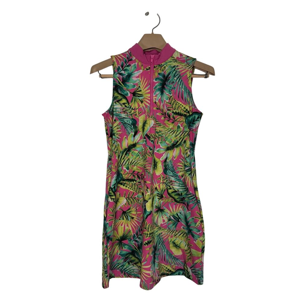 Tommy Bahama Dress Womens Size S Pink Floral Tropical Golf Performance Stretchy - Picture 1 of 11